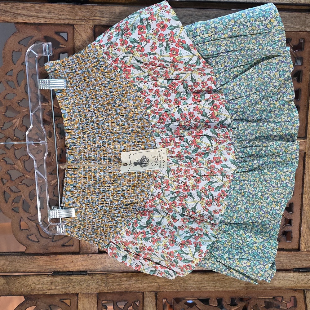 Easel Multicolor Floral Mini Skirt